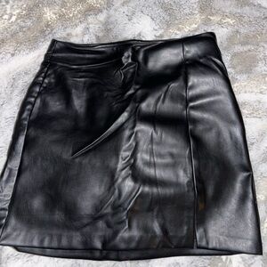very soft faux leather black skirt.